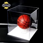 JINBAO Factory Wholesale Custom Fashion Clear Plexiglass Soccer Ball Display Case Acrylic Basketball Display Box for Store