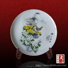 Ancient style excellent quality birds and flowers decorative souvenir ceramic plates for collection