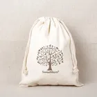 Custom Eco 8 oz 100% cotton drawstring bags