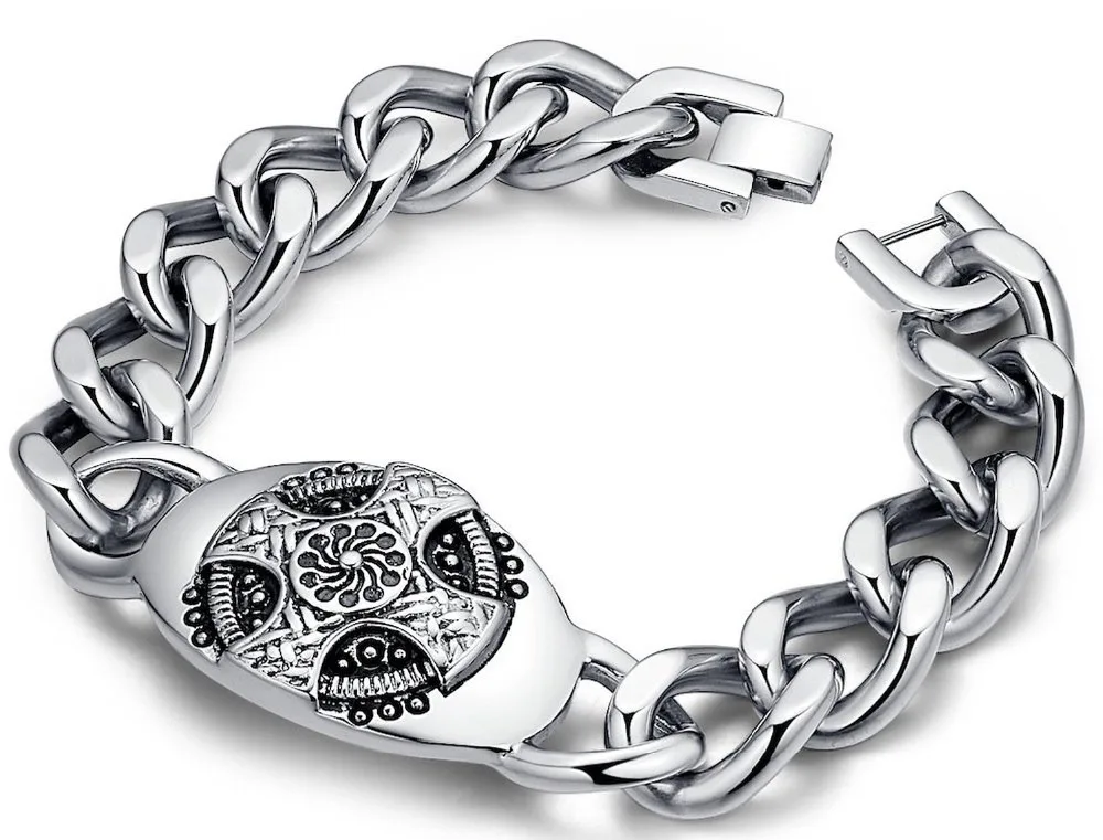 New Arrival Hot Sale Fashion Chic Gothic & All-Purpose Style Celtic Cross Bracelets Made By Stainless Steel With Length 8.75inch