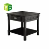 Mdf Square Black Rubber wood Modern Exclusive Square Coffee Side Table