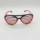 Most popular custom design attractive country flag plastic glasses shutter shade glasses