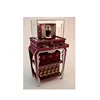 Liquor store wine rack display stand wooden glass wine display cabinet for sale