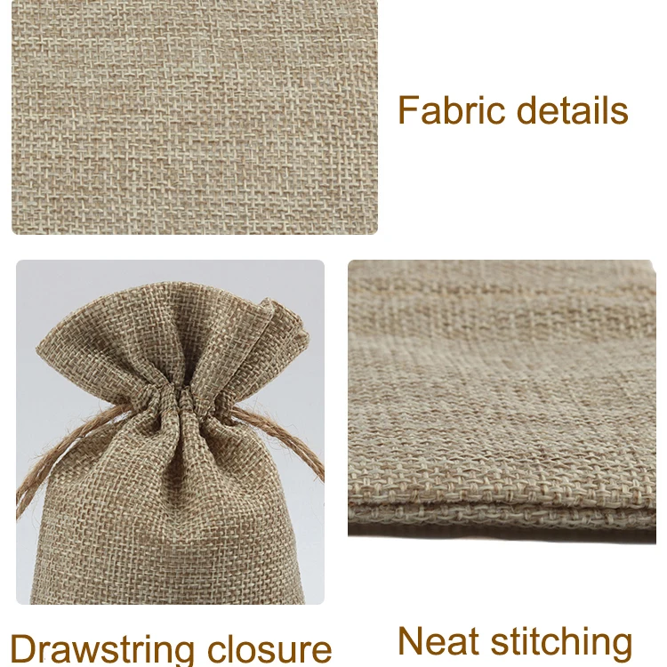 jute sack gunny pouch jute drawstring bag hemp sack