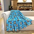 Double side printed flannel sofa blanket royal jacquard reversible throw