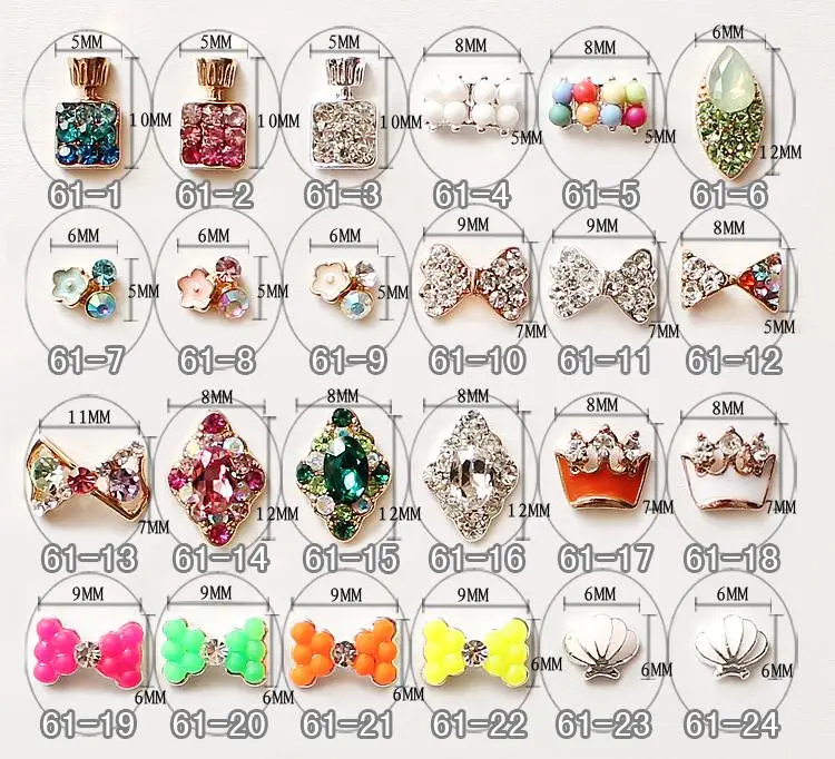 China Professional Nail Supplies brand new rhinestones heart nail art