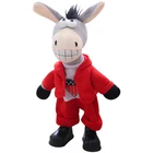 factory price 100% PP Cotton filling plush animal shaking head donkey soft stuffed toy