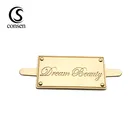 Personalized embossed name metal brand logo label for hat