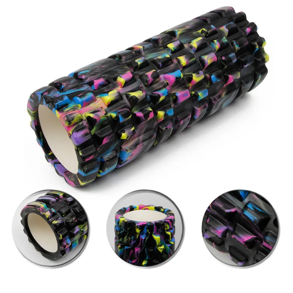 Yoga Foam Roller EVA Gym Pilates Fitness Eercise Foam Rollers Massage Training Roller 4 Colors