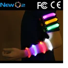 Unisex size adjustable dark night safety LED light flashing jogging PVC armband