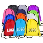 Reusable nylon bags draw string bags with logo for package