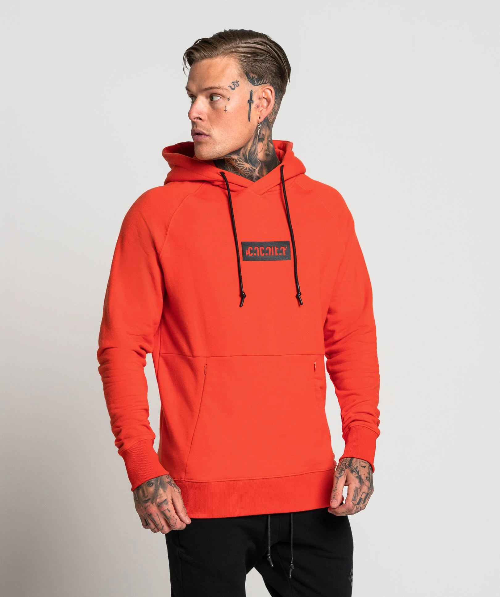 ms-2886 mens fitted zip pocket training sportswear hoodies 3d