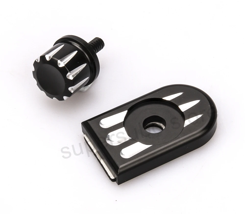 Black-Seat-Bolt-Harley-dyna-seat-bolt-Tab-Screw-Mount-Cover-Kit-harley-softail-seat-bolts