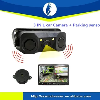 car reverse rear radar system 2 black parking sensors with 1