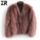 china factory directly on sale red gorgeous whole skin overcoat genuine fluffy fox fur winter coat jacket
