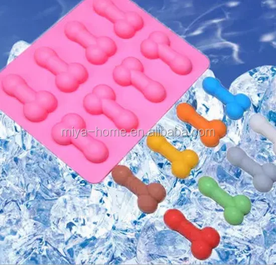 Nueva llegada hombre genital forma de hielo de silicona molde de la bandeja/molde de pastel de silicona/pene silicona galleta pastel moldes
