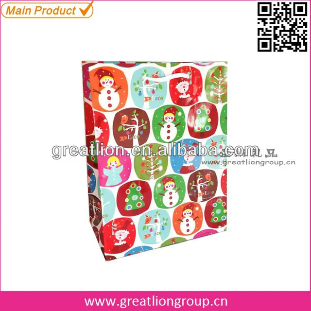 china laminate paper gift bag