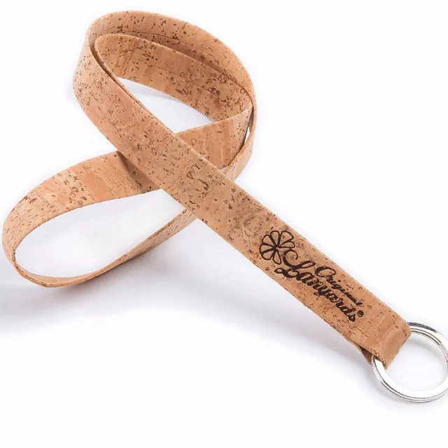 new design wholesale nice quality fashion cork lanyard for pro