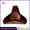 New Premium 2017 Brown Pirate Hat PU Leather Cap Costume Halloween Party Supplies Adult Mens Tricorn Hat