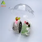 Custom made clamshell clear transparent plastic mini cakes box