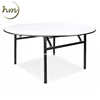 Wholesale Outdoor Event Used Round Metal Frame Wood Folding Table