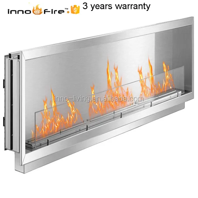 Stainless Steel Double Sided Ethanol Fireplaces Frame Fireplace
