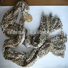 Viscose zebra leopard scarf with jewellery