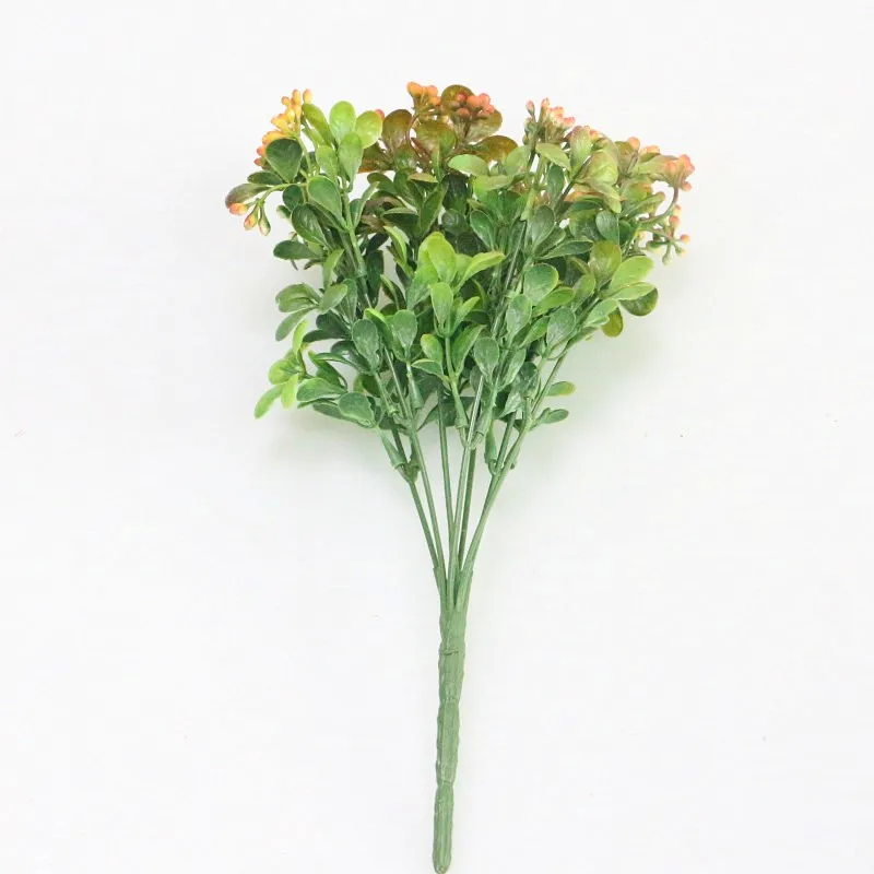 Flone Green Artificial Flower Simulation Milan Small Bouquet Plastic Plant Flowers For Wedding Home Office Party Decoration Art (17)