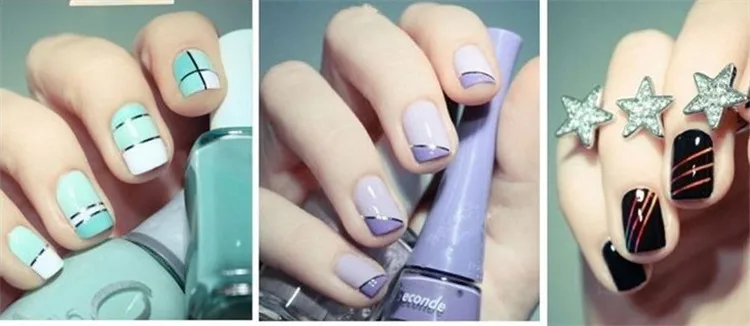 10pcs/lot Color Beauty Rolls Striping Decals Foil Tips Tape Line DIY Design Nail Art Stickers Tools Decorations