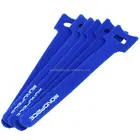 Customized Blue Wire Strap Tie Adjustable Hook And Loop Cable Tie
