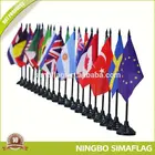 hot sales colorful printing polyester material black plastic pole base germany country desk flag
