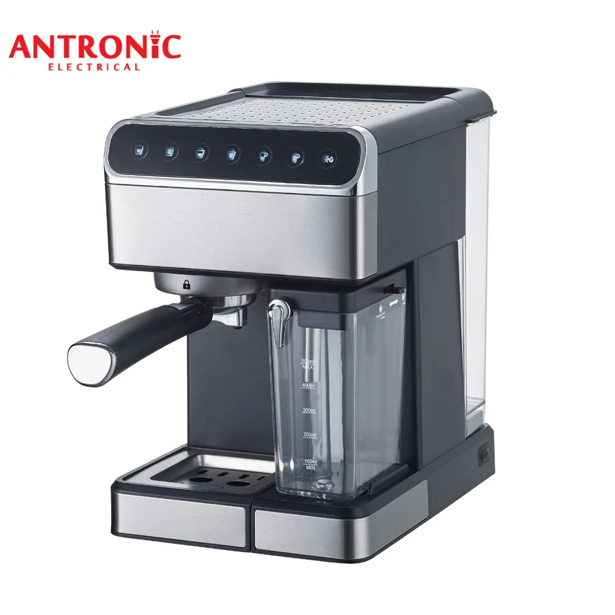 2018 hot sale one button operation 15/20bar high pressure espresso coffee maker with milk tank