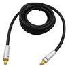High Quality black metal connector 2m Toslink digital fiber optical audio cable fiber optic patch cord for audio device