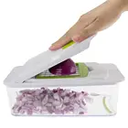 7 in 1 Chopper Eco-friendly Plastic Onion Chopper with Stainless Steel Blades