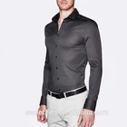 2018 Fashion long sleeve textured cotton slim fit manufactures dress shirt for men