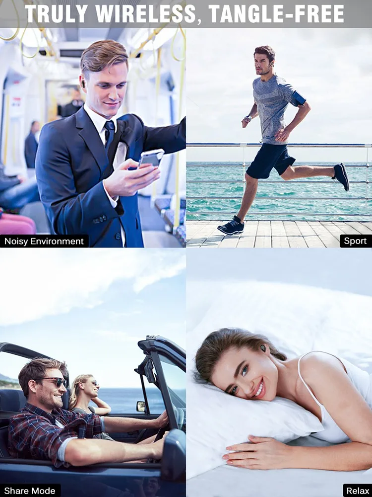 Wholesales 2019 Amazon Hot sale New TWS True Wireless Bluetooth Headphone Stereo HD Earphone Sport Boat Mini Earbuds Headset - ANKUX.COM