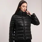 New Arrival cotton down customizable puffer women quilted jacket black