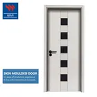 Wood Door In Door In Woods Security Walnut Wood Door Water Resistant Simple Wooden Door In Guangzhou