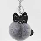 Fashion faux fur keychain bag hanger chain women accessories 2018