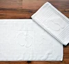 Wholesale hotel 100% cotton anti-slip floor towel bath mats