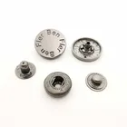 Factory supply fashion custom embossed metal snap buttons with logo for coats/clothes