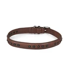 Lava Rock Stone Studded Leather Pet Dog Collars