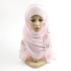 Hot sale pink Chiffon Hijab scarf of soft Material for sexy women