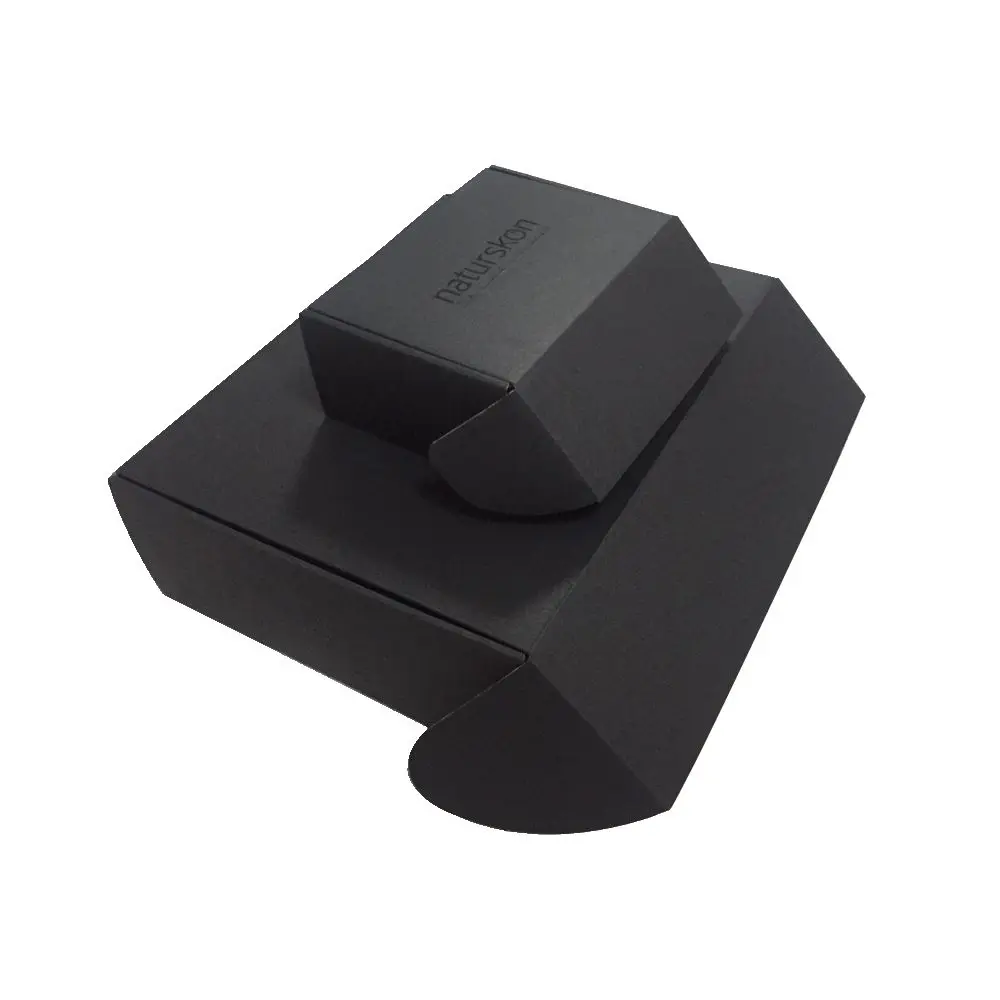 logo uv spot black packaging paper gift box recyclable material