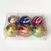 Top sale christmas transparent plastic ball vintage decorative colorful round Xmas balls