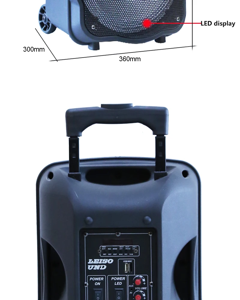 12 inch trolley pa powered dj sound system speaker with mic tamil mp3 songs - ANKUX.COM