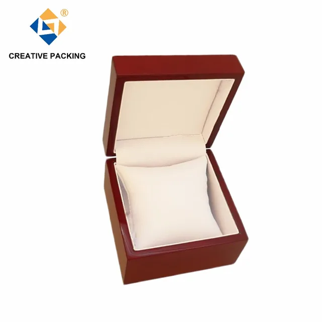lacquered finish wooden bracelet jewelry gift box with pillow