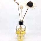 Skull Shaped 150ml Empty Reed Diffuser Reed 5oz Aroma Perfume Diffuser Glass Bottle Aroma Bottle Glass With Aluminum cap