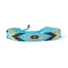 Fashion Wide Cuff Bracelet Handmade Tassel Knitted Woven Nylon Cuff Bangle Bracelet