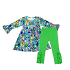 New arrival baby girl boutique clothing long sleeve fashion cute fall and winter clothing sets